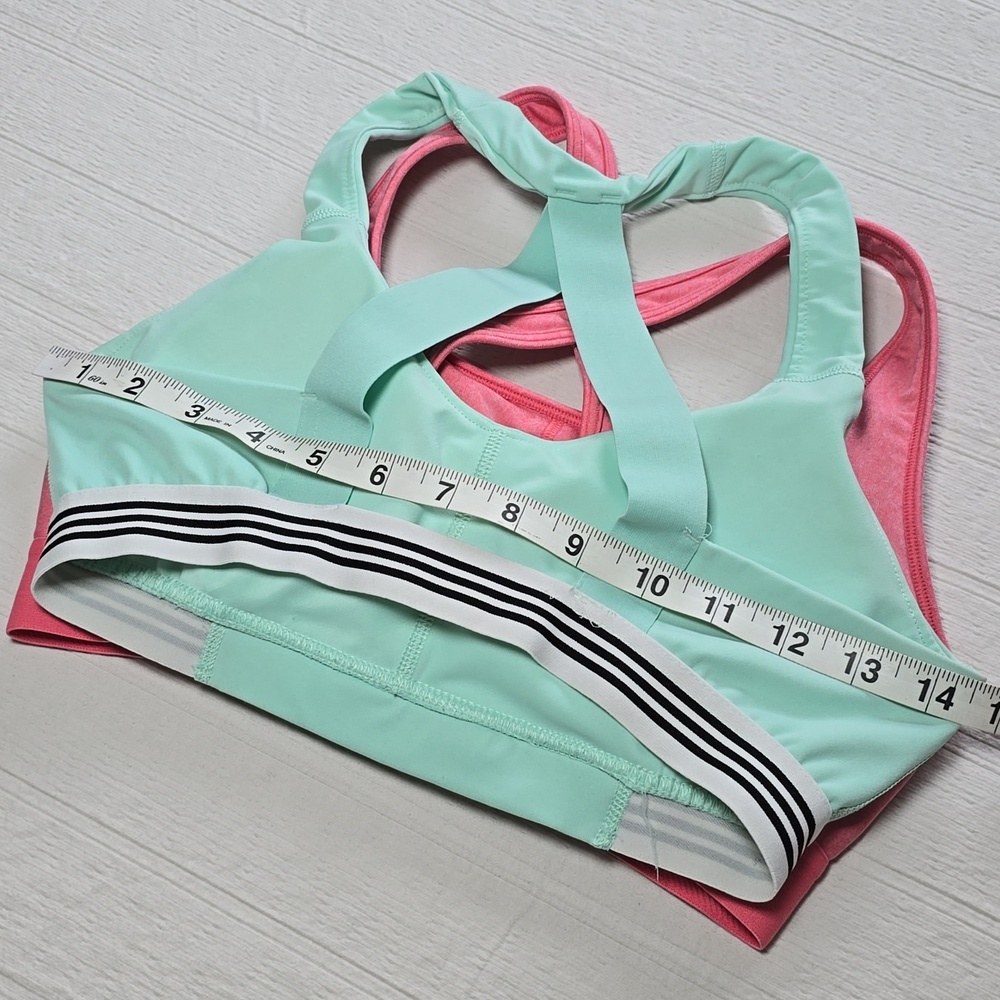Under Armour & Addidas Pastel Sports Bra Set of 2 - Size Small - Picture 7 of 10